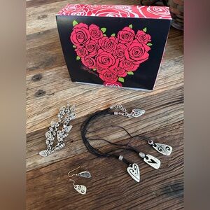 Brighton ❤️ BRAZILIAN HEART Triple Strand Necklace, Bracelet and Earrings Set